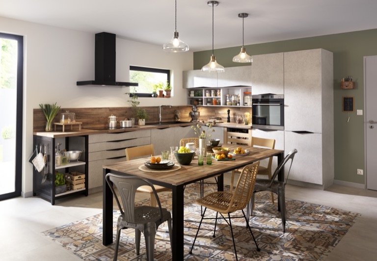 Schmidt Winchester kitchen with pendant lighting and handcrafted cabinetry
