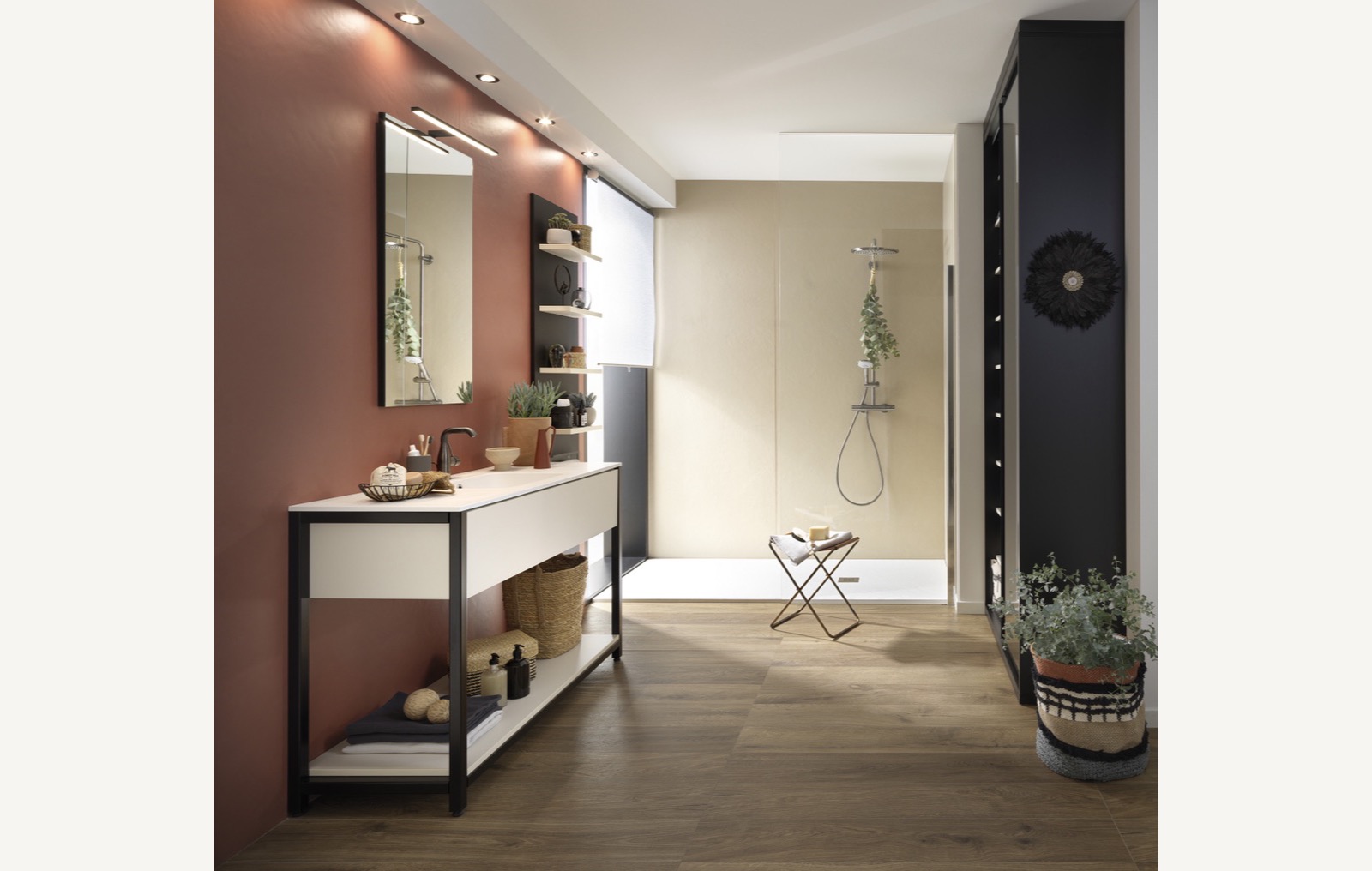 Clay Noir Walk in Shower bathroom project