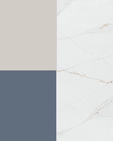 Cypress Blue & Clay Kitchen materials and finishes