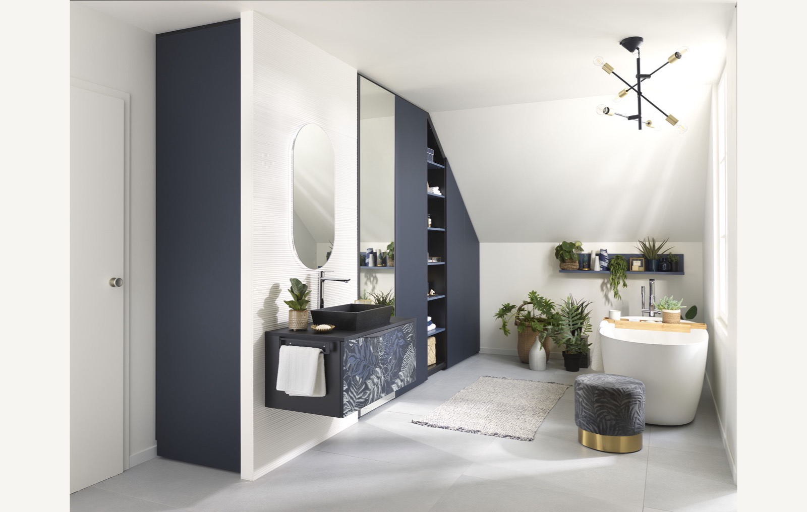Jungle Navy Bathroom bathroom project