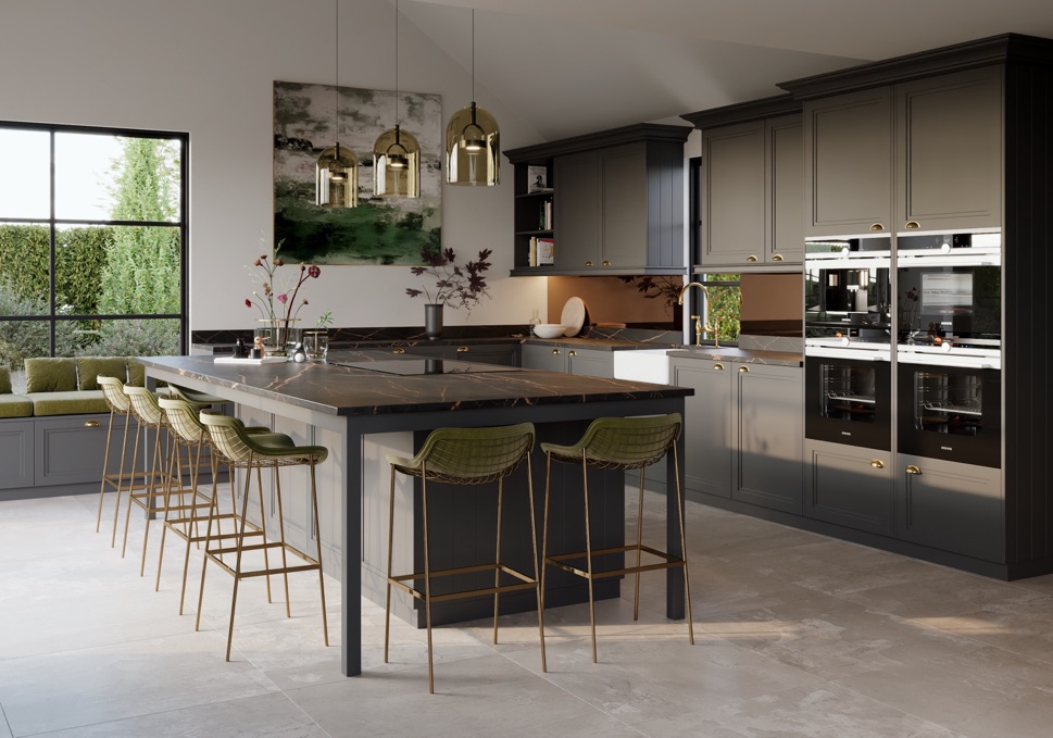 Shaker Kitchen in Dark Hue by Schmidt Winchester